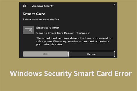 windows security smart card error